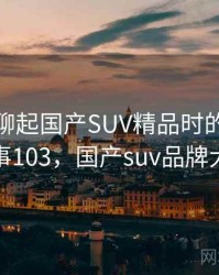 和朋友聊起国产SUV精品时的趣事 · 故事103，国产suv品牌大全