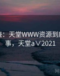 悬念揭晓：天堂WWW资源到底怎么回事，天堂a∨2021