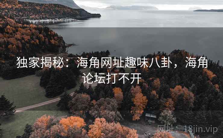 独家揭秘：海角网址趣味八卦，海角论坛打不开